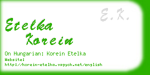 etelka korein business card